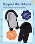 2-in-1 Travel Bug GoldBug Baby & Toddler Car Seat Head Support - Black