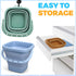 LNCOJOLM 3PCS 3L Summer Collapsible Bucket Sandbox Kit Castle Mold Building Snow Toys for Kids, Foldable Beach Bucket