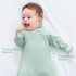 2 Pack 0-3 Organic Cotton Transitional Baby Swaddle Sleep Sacks Arms Up Length Sleeves Mitten Cuffs Months, Wearable