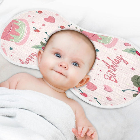 YETTASBIN Birthday Cake Muslin Baby Burp Cloth, Super Soft Absorbent Cotton Burp Rag Baby Bibs Feeding Cloth