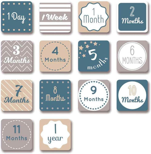 lulujo Baby’s First Year Milestone Blanket and Card Set | 40in x 40in, I Will Move Mountains