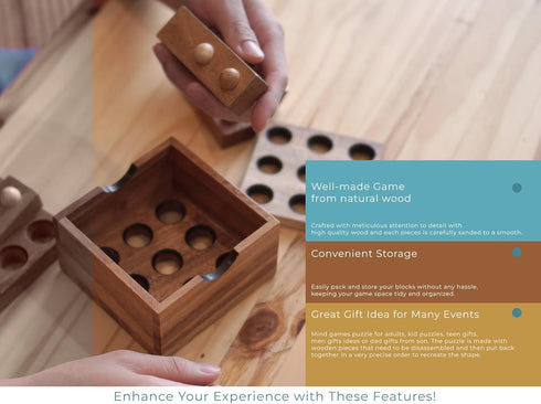 BSIRI Wooden Board Games Educational Sets - Classic Rustic Golf Game for Coffee Table or Home Decor (Gopher Holes)