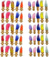 50PCS Lucky Mini Troll Dolls - Vintage 1.2" PVC Action Figures, Cute Little Guys Collection for Arts Crafts, Party