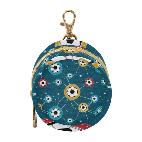 PYBUG Soccer Round Pacifier Storage Case, Polyester & TPU Lined with Hook Buckle,