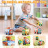 1-3, 4PCS Set 12-18 1st 1-2 Keamaidy Baby Train Car Toys for Toddler Press to Go Push Car, Infant Play Whistle Vehicle