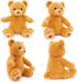 12 inches WEIGEDU Fluffy Teddy Bear Stuffed Animals Plush Toys with Lattice Tie for Kids Babies Birthday Bedtime