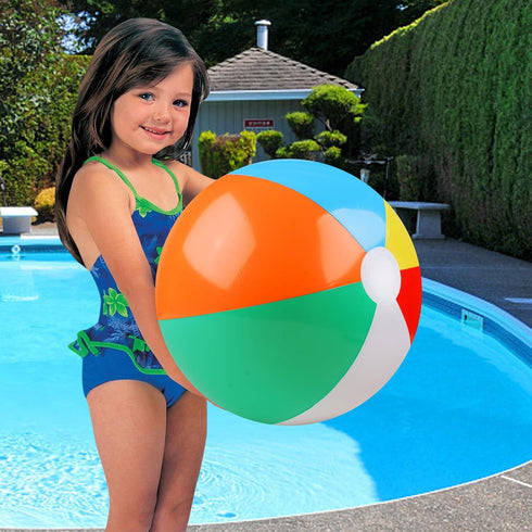 20 Inch Beach Balls, 2 Pack Rainbow Color Pool Toys, Inflatable Balls for Swimming Pool, Beach Toys for Summer Parties