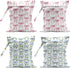 VBCVBGFH 4 Pack Cute Pink Blue Bow Watercolor Bow Wet Bag Waterproof Reusable