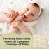 15 Pack, 10x10 inches MUKIN Baby Washcloths, Natural Cotton Face Towels