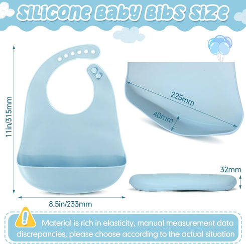 Adjustable Waterproof Silicone Bibs for Babies - Soft and Comfortable Feeding Supplies