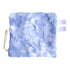 Handmade Plush Mini Blanket Pacifier Holder - True Blue Marble & Satin