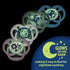 Symmetrical Bulb, 6-18m, 2 Pack Dr. Brown's Advantage Glow-in-The-Dark Baby Pacifier, Fully Soother with Soft Silicone