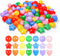 Star Ball Pit Balls for Toddlers, 100 Pcs Phthalate Free BPA Free Crush Proof Plastic, 7 Bright Colors with Storage Bag