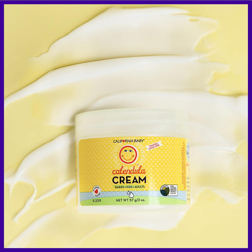 100% 6 oz 170g California Baby Calendula Cream | Plant-Based Moisturizer | Lavender Baby Lotion | Face Moisturizer