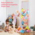 VOMELON Hammock Hammock Stuffed Animal Storage Wooden Half Circle Design Wall Hanging Plush Toy Organizer for Kids Room