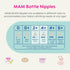 MAM 9 oz 4 Pack 2 3 Pack Easy Start Matte Deco Boy with Bonus Fast Nipple and Medium & Fast Flow Nipple & for Bottles