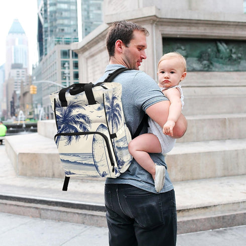 YANENDIE Backpack, Backpack Backpack Beach Surfboard Diaper Bag Unisex Travel Baby Diaper Bags with Stroller Straps
