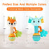 Baby Rattles 0-6 Months, Soft Sensory Shaker Teething Toys for Babies 6-12 Months, 2PCS Plush Animal Toys