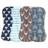 Arnzion Set 4 Pack Baby Burp Cloths Baby Burp Curved Absorbent and Soft Valuable