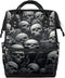 Hsnar Halloween Skull Print Waterproof Diaper Bag Backpack Large Capacity Baby Bag with