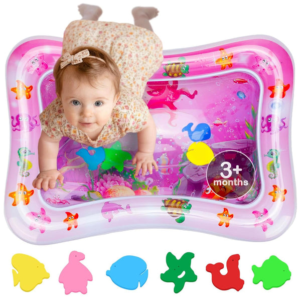 Tummy Time Water Mat Inflatable Water Play Pad for Babies - Sensory
