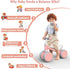 Baby Balance Bike Toys for Kids 10-24 Months - No Pedal Infant 4 Wheels Bicycle (Classic, Pink)