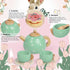 Set Set 2-5 Wooden Tea Party for Little Girls, Toddler Pretend Play Food Kitchen Toys, Wooden Tea Tray Cake Dessert