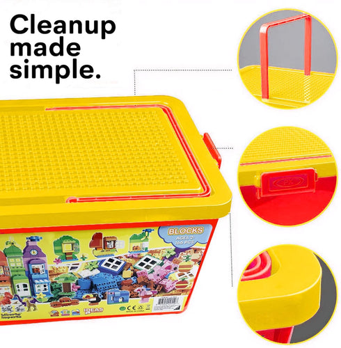 Liberty Imports Big Building Blocks, 166 Pieces with Storage Organizer Box, Educational Learning Toy Set for Toddlers