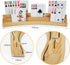 Set 4, 3-Tier LotFancy Playing Card Holders for Kids Adults Seniors, of Curved Wooden Card Holder for Family Card Game