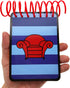 ASVP Shop 1 Handy Dandy JOSH Notebook With Black Blue Striped Crayon