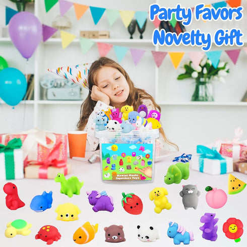 120PCS, Squishies Toys Bulk Party Favors for Kids, Goodie Bag Stuffers, Classroom Prizes, Treasure Box Toys, Stress