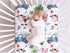 Farm Animal Baby Crib Sheets for Standard Crib, Neutral Fitted Sheet Set, 28''×52''