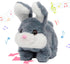 Hopearl Hopping Chubby Rabbit Interactive Electronic Pet Plush Bunny Toy with Sounds and Movements, Animated Walking