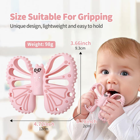 ETETOO 10X Settings, Vibrating Teether for Baby - Sensory Chew Toy for Autistic Children & Vibrating Chewy, Vibration