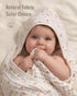 2 Pack, Blissful Diary Muslin Baby Hooded Towel Soft & Absorbent Bath Towel for Baby Girls, Infant Gift, Newborn
