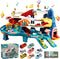 Toy Car Ramp Track Dinosaur Climbing Hills Play Set with 12 Mini Racer Cars and Track for Preschool Kids Ages 3+