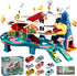 Toy Car Ramp Track Dinosaur Climbing Hills Play Set with 12 Mini Racer Cars and Track for Preschool Kids Ages 3+