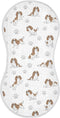Qinllo 1 Pack Muslin Burp Cloths Cavalier Dogs Paw White Cotton Baby Burp