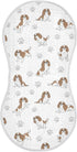 Qinllo 1 Pack Muslin Burp Cloths Cavalier Dogs Paw White Cotton Baby Burp