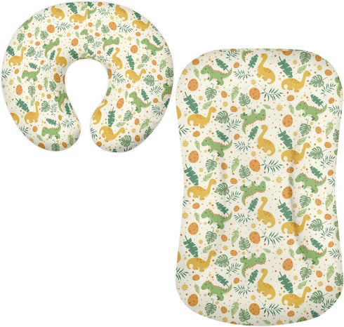 Sarogrorin Leaves Dinosaurs Baby Lounger Cover Dinosaur Eggs Nest Cover Breastfeeding Nursing Pillow