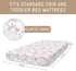 Selgkds 52''x28'' Pink Dot Bows Baby Crib Sheets for Girls Sweet Girly Bows Soft Stretchy Fitted Crib Mattress Covers