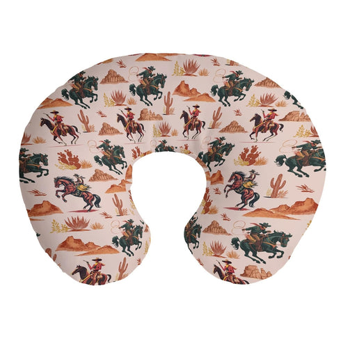 Cstdyfrv Western Cowboy Nursing Pillow Covers Vintage Cowboy Cactus Desert Removable Breastfeeding Slipcover