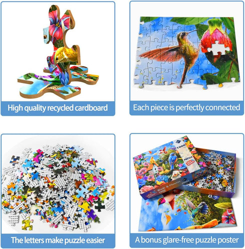 Jigsaw Puzzles for Adults 1000 Piece - Birds & Flowers Puzzle (27.6"x 19.7")