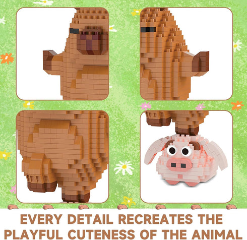 10-14,Micro (M3152) Capy-bara Mini Building Blocks for Kid,Party Favors for Kid Blocks Capy-bara Gift for Boys Girls