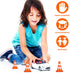 STOBOK Traffic Cone, 14 PCS Miniature Traffic Signs Toys, Construction Toys for Kids Educational Roadblock Toy
