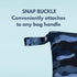 Whole Works 12.6" 14.6" Wet Bag for Gym Clothes Blue Camo - x Waterproof, Smell Proof, Machine Washable Sweat Bags
