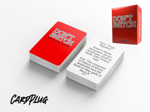 Don't Snitch - Exciting Family Card Game for Urban Culture, Fun-Filled Word Game for Family Nights