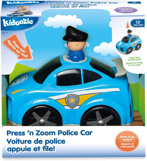 Kidoozie Press ‘n Zoom Police Car - Developmental Activity Toy for Toddlers 12 Months and Older - Fine Motor Skills