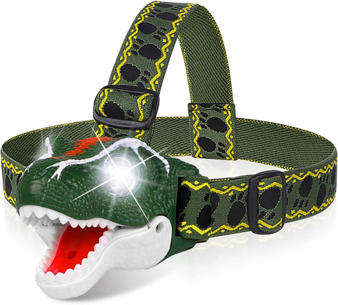DX DA XIN Dinosaur Headlamp, T-Rex LED Headlamps for Kids, Flashlights Camping Gear, Dinosaur Toys for Boys Girls