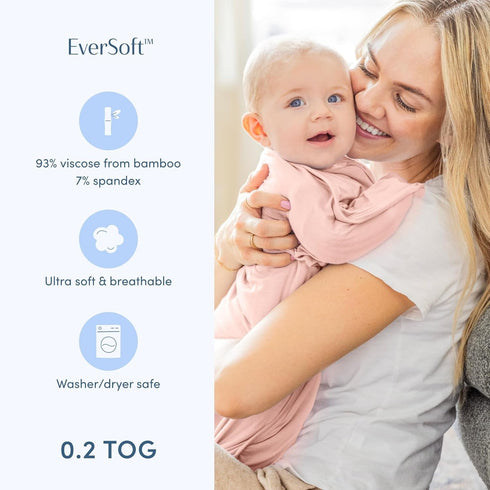 (6-12 SleepingBaby Bamboo Zipadee-Zip Transition Swaddle - EverSoft Starfish Design Breathable Wearable Blanket